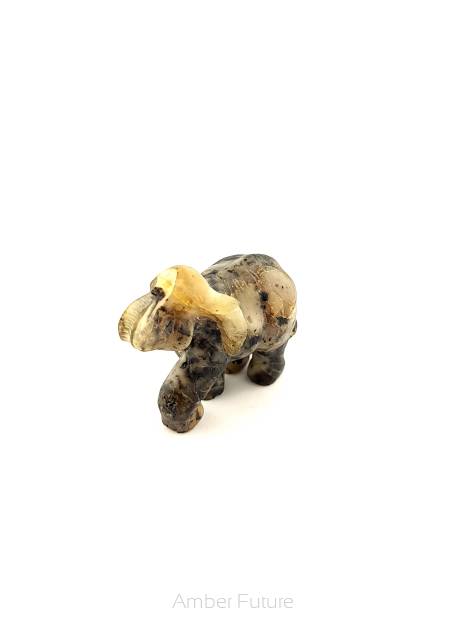 Słoń - rzeźba słonia / amber elephant sculpture