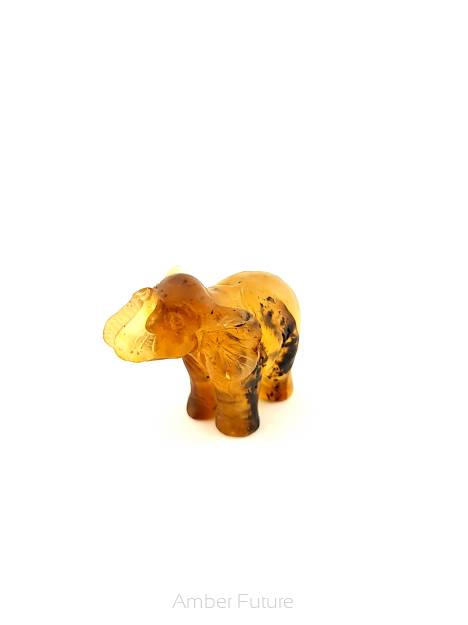 Słoń - rzeźba słonia z bursztynu / amber elephant sculpture