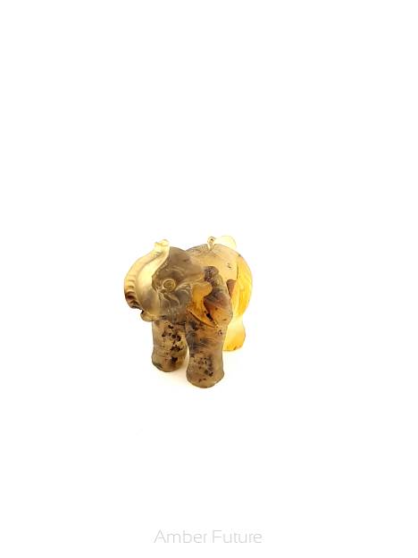 Słoń - rzeźba słonia / amber elephant sculpture