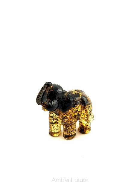 Słoń - rzeźba słonia z bursztynu / amber elephant sculpture