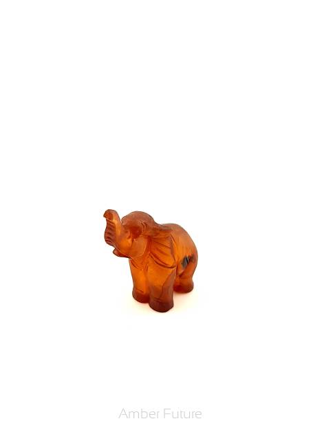 Słoń - rzeźba słonia z bursztynu / amber elephant sculpture