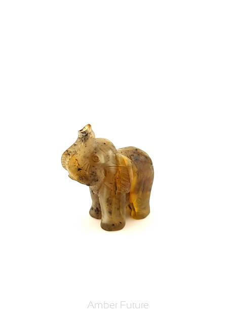 Słoń - rzeźba słonia z bursztynu / amber elephant sculpture